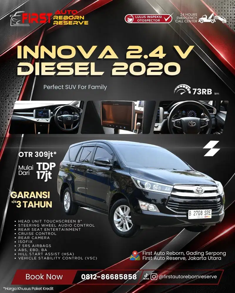 (TDP17jtan) Toyota Innova 2.4 V Diesel 2020