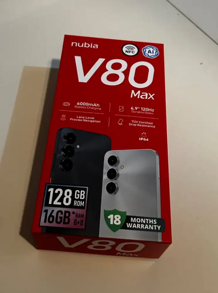 Nubia V80 MAX kondisi mulus masih garansi