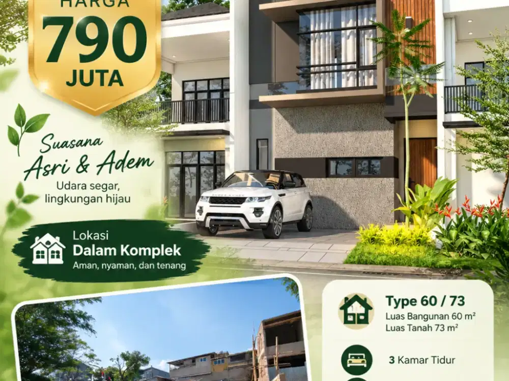 Investasi Properti Bandung! Rumah 2 Lantai Rp790 Juta di Mandalajati