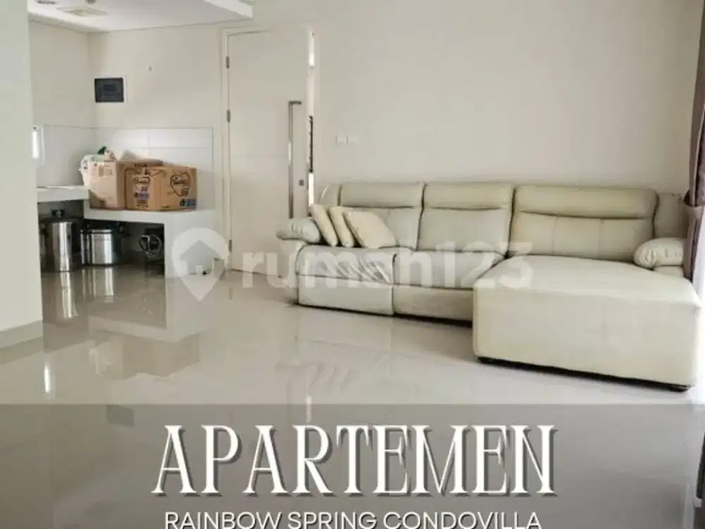 Apartemen 2+1Br Rapih Lantai Rendah View Lagoon di Rainbow Spring Condovilla, Gading Serpong