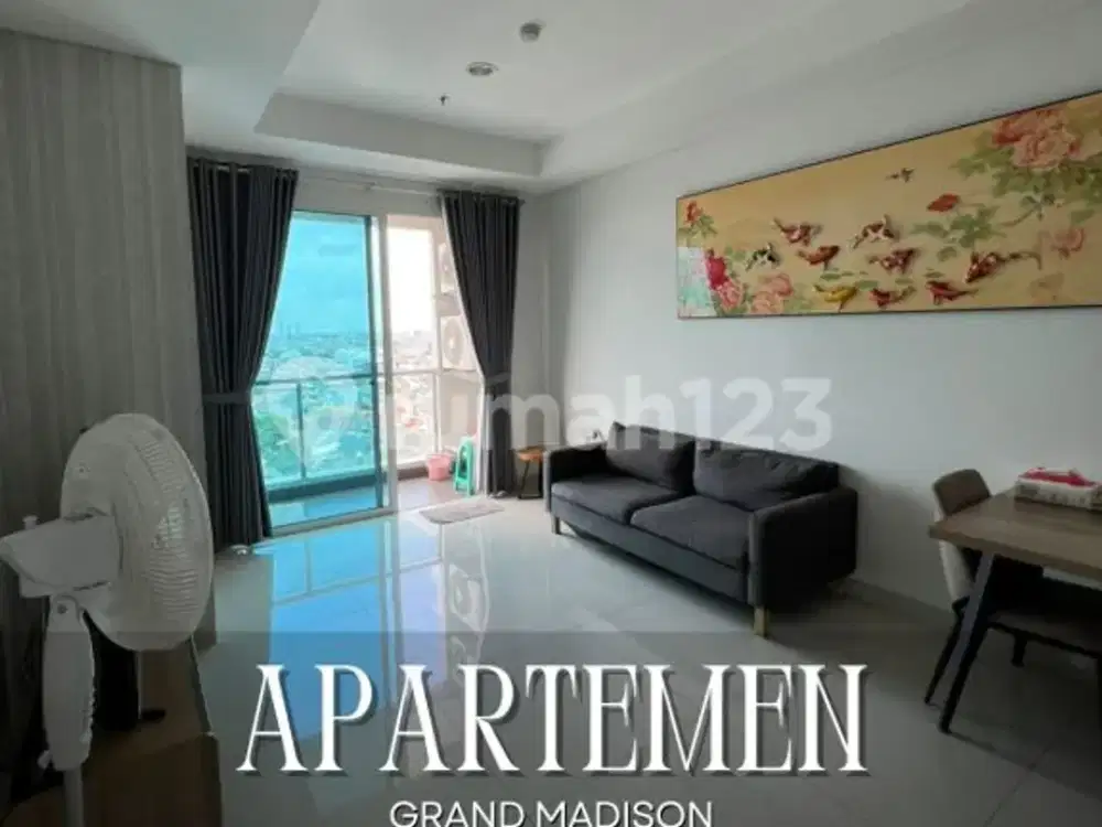 Apartemen Murah 3+1Br Furnished Lantai Rendah View City di Grand Madison, Jakarta Barat