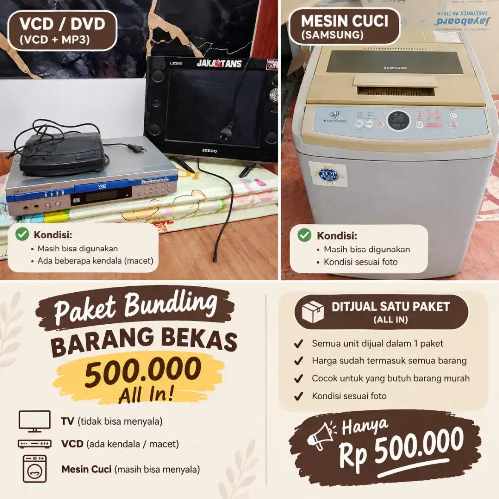 Promo bundling barang bekas