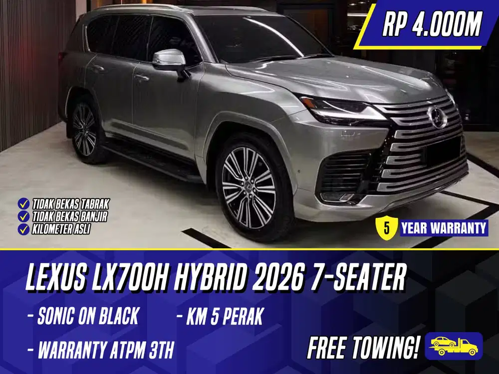 Lexus LX700h Hybrid 2026 7 Seater Sonic Titanium Grey Abu-abu Abu LX