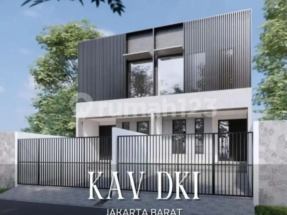 For Sale!! Brand New House Minimalis Modern Lokaai Jalan Premium di Kav Dki, Jakarta Barat