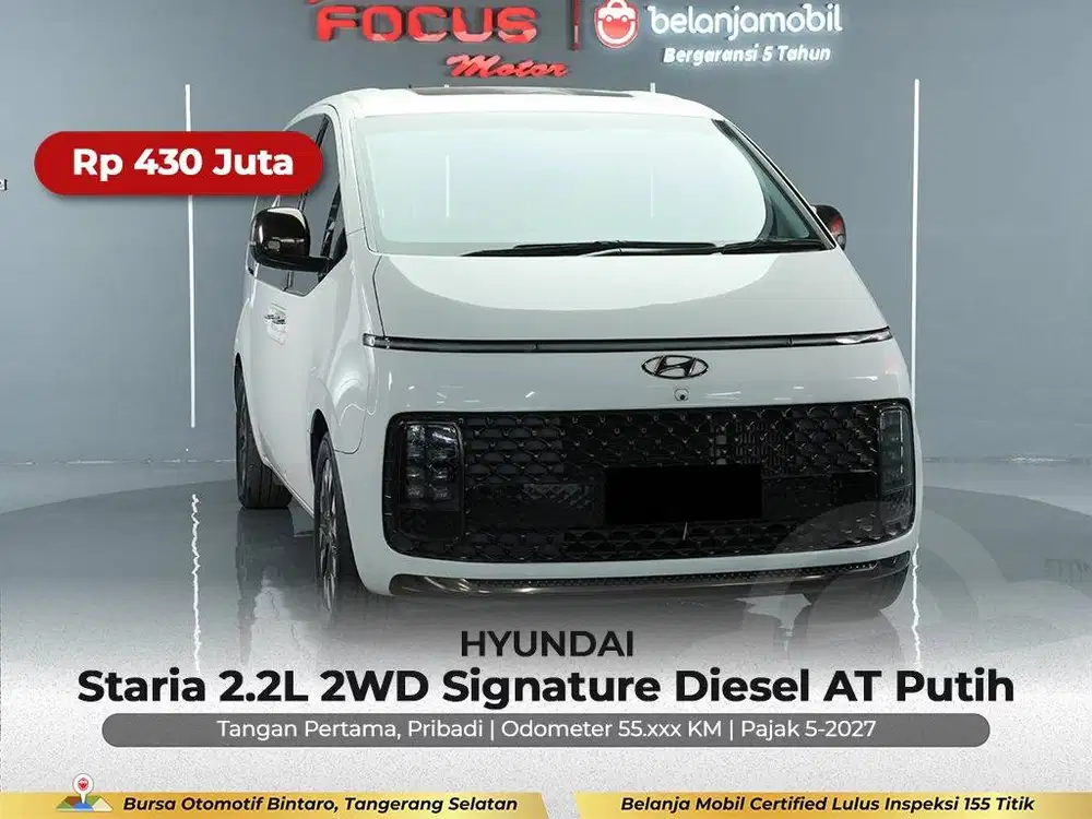 [ GARANSI 5TH ] Hyundai Staria 2.2L Signature Diesel AT 2022/2023/2024