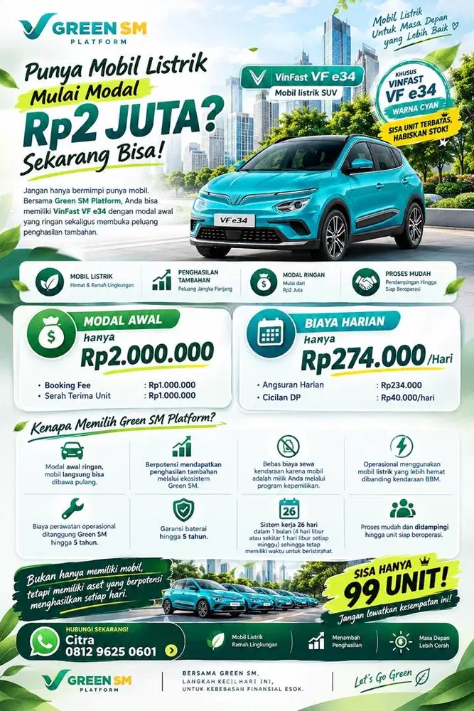 GREEN SM PLATFORM PROGRAM SEWA KEPEMILIKAN MOBIL LISTRIK (RTO)