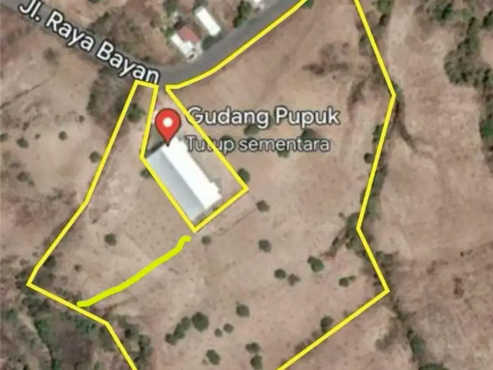DIJUAL TANAH 3,5 Ha DI PINGGIR JALAN BESAR KAYANGAN LOMBOK UTARA