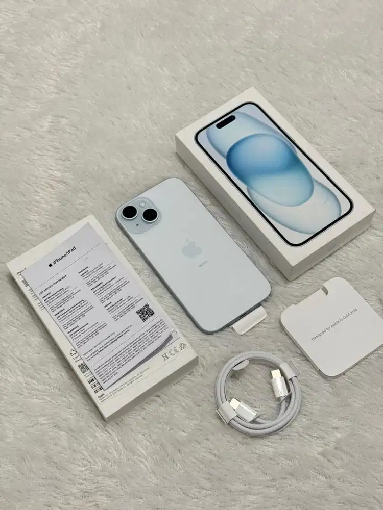 iPhone 15 128GB Resmi iBox Open Box Garansi 4 September 2027 - Blue