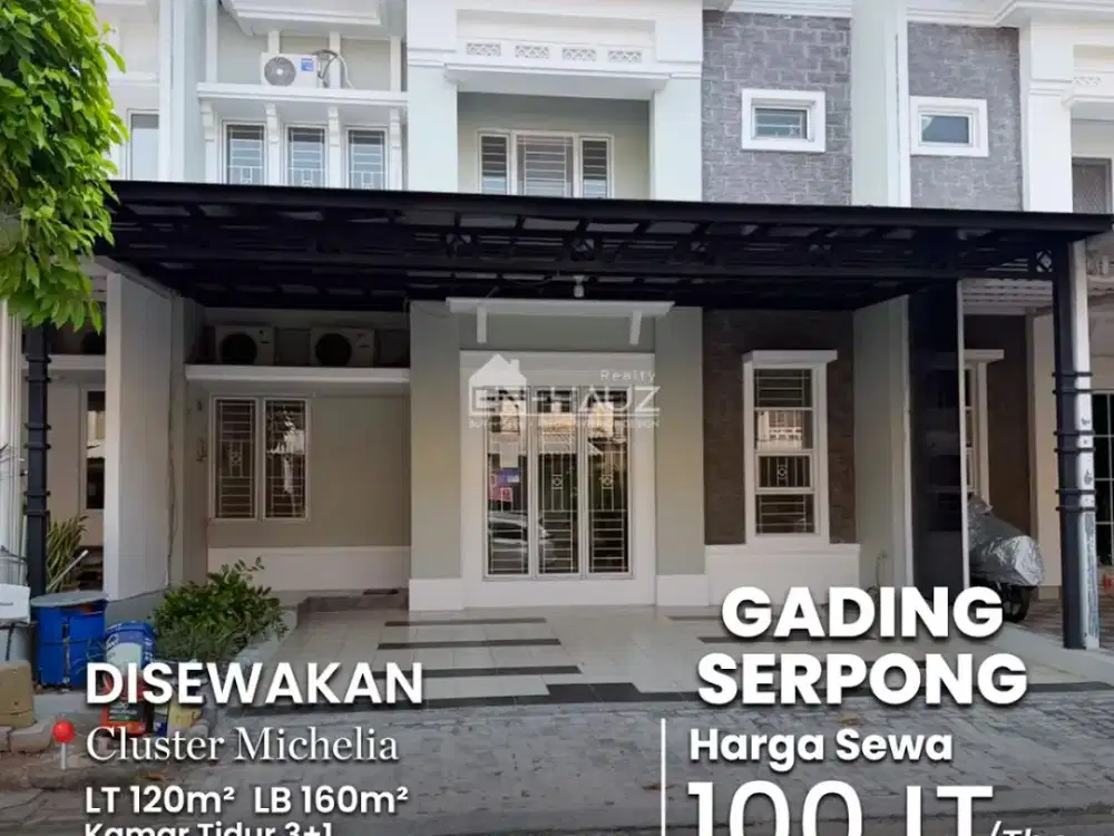 (VD) DISEWAKAN CLUSTER MICHELIA, GADING SERPONG