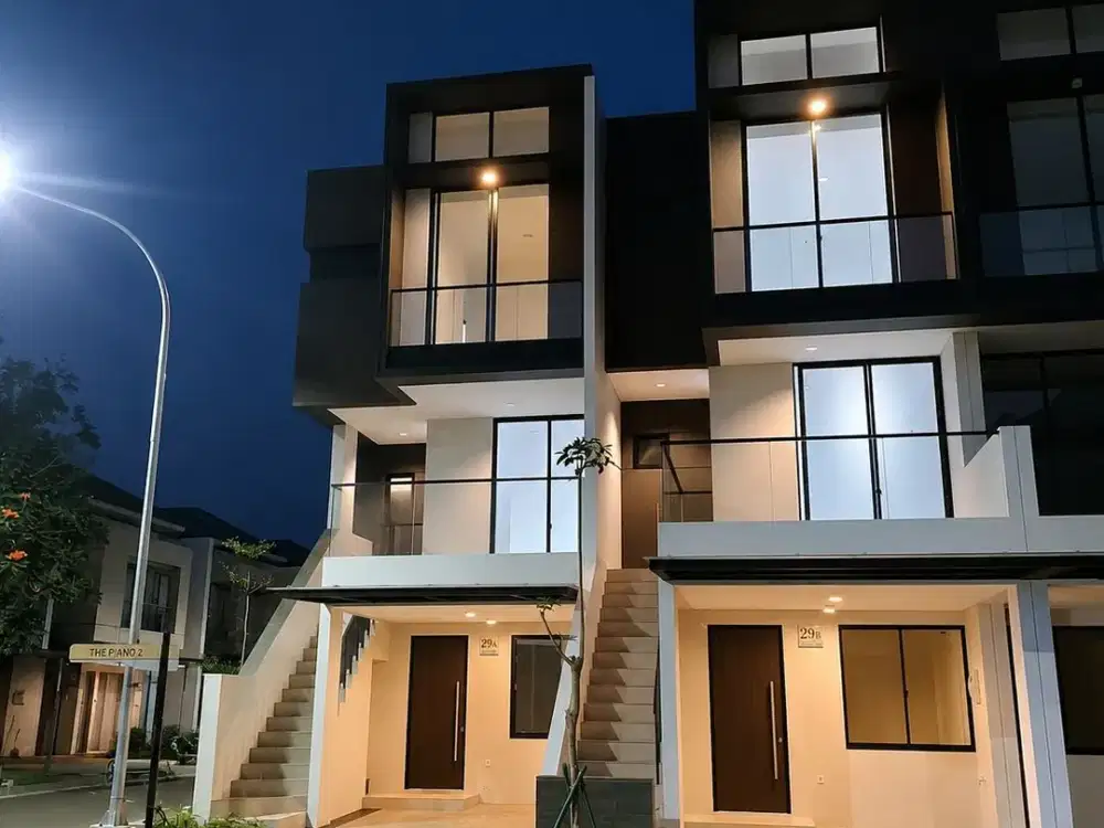 Dijual Rumah Golf Island, Cluster Piano, Hoek, Uk. 5x15, LT 75m², 3 Lantai, 3+1 KT, 3+1 KM, Hadap Barat, Harga : Rp 3.1 M Nego Tipis