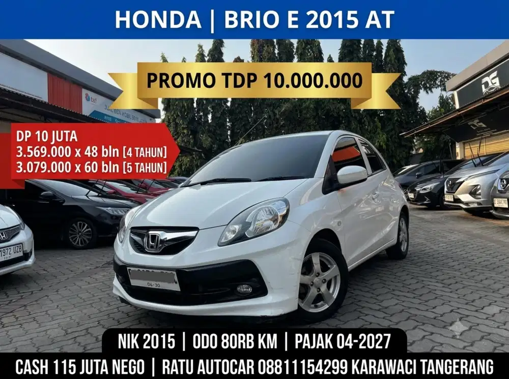 DP PROMO 5JT BRIO E MATIC 2015 LOW KM 80RB RARE !!