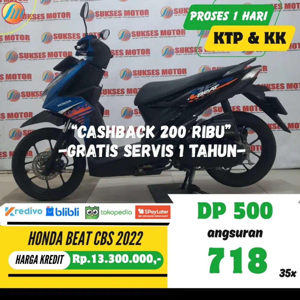 DP 500RIBU HONDA BEAT CBS 2022 ANGSURAN SANGAT RINGAN BERGARANSI