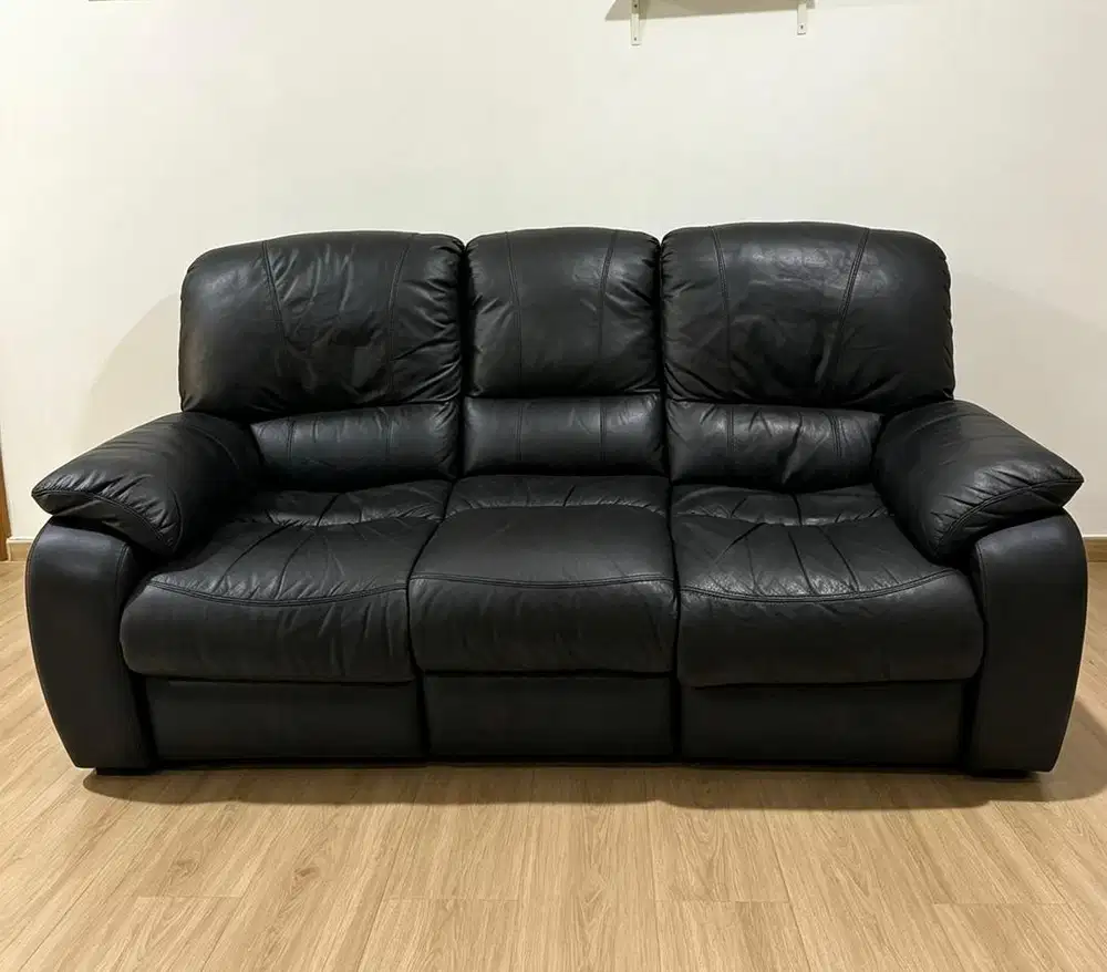 SOFA RECLINER M&D FULL LEATHER GENUINE ( KULIT ASLI )