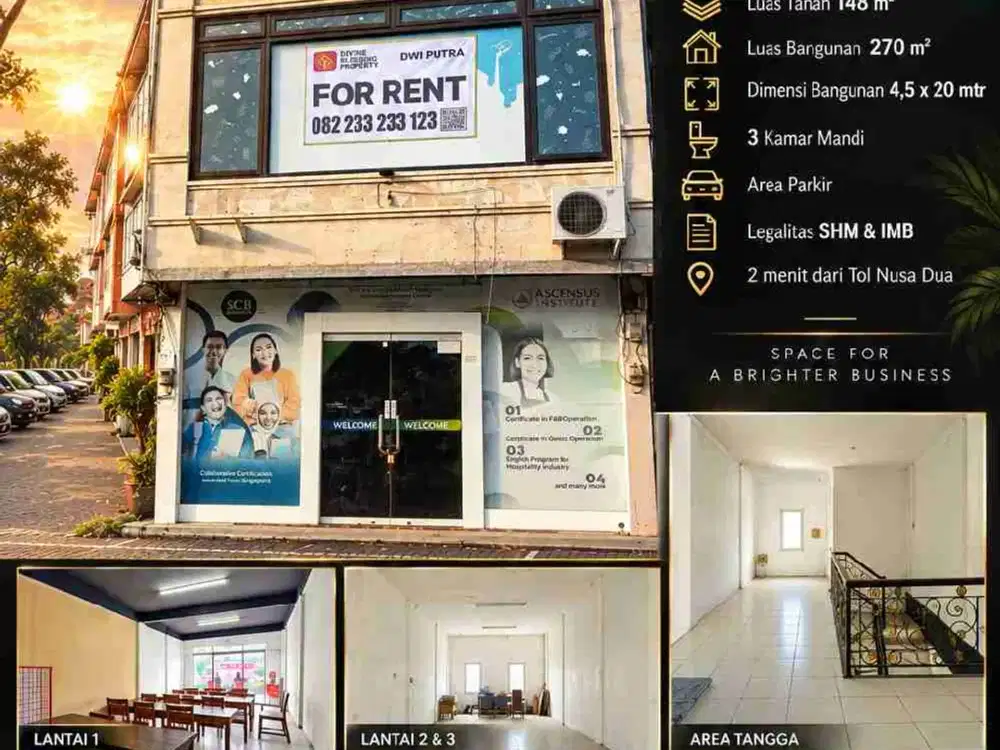 Ruko SEWA Jl bypass Nusa Dua