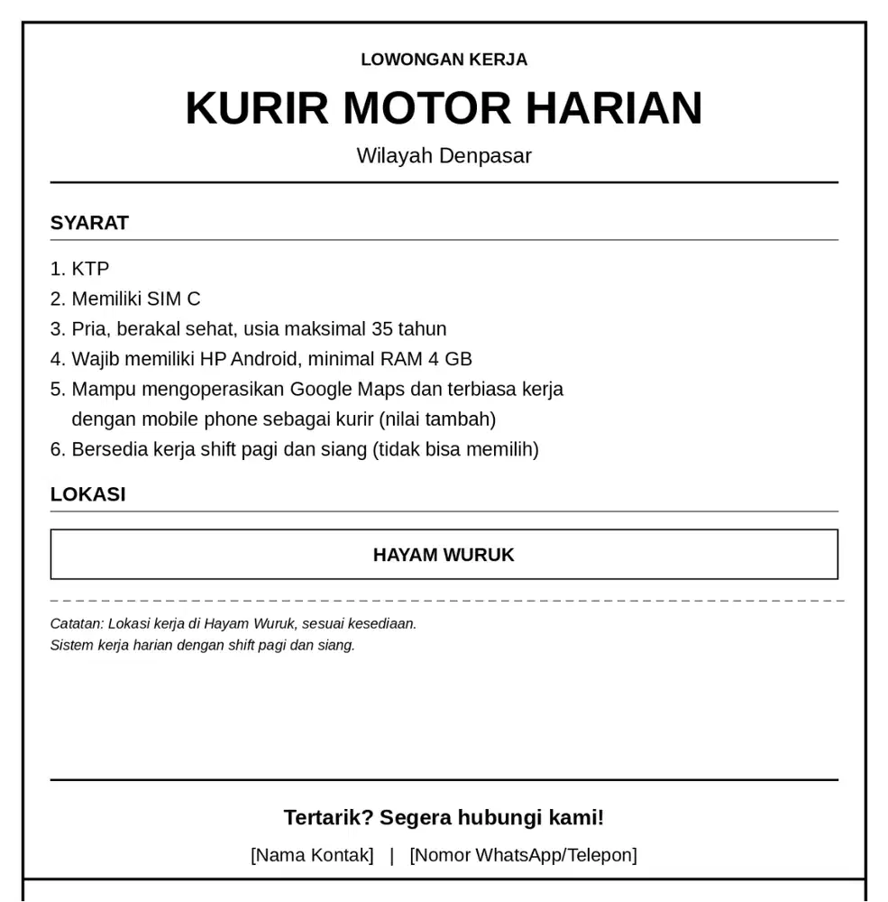 Kurir Motor Alfagift