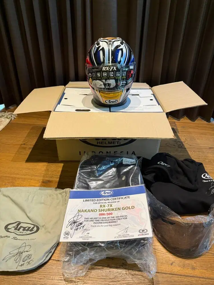 ARAI RX-7X NAKANO SHURIKEN GOLD LIMITED    EDITION NO.86/300