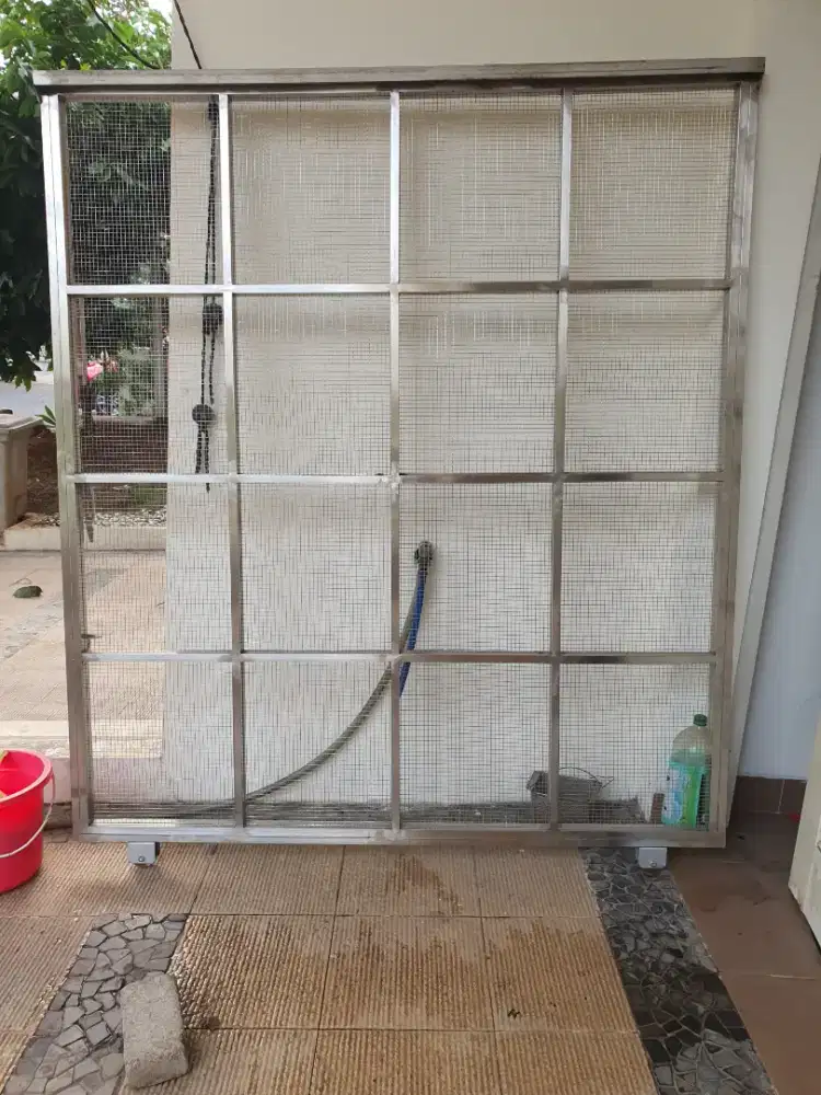 Pintu Pagar Steinless Geser