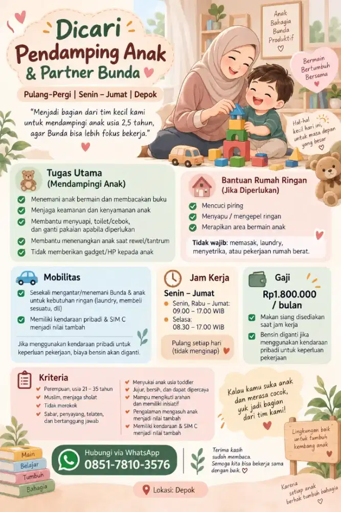 Pendamping Anak dan Partner Bunda