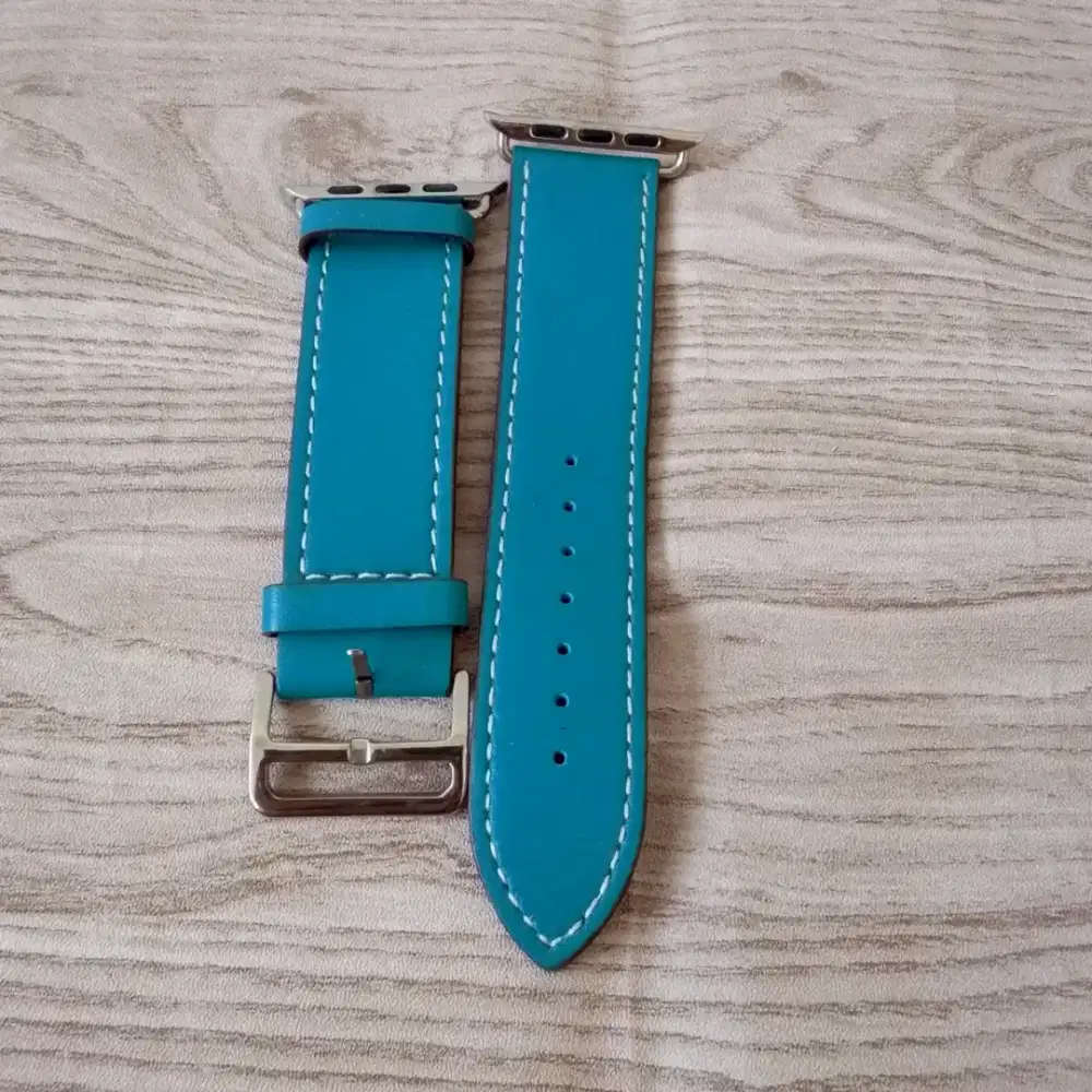 Apple Watch Strap Kulit Biru