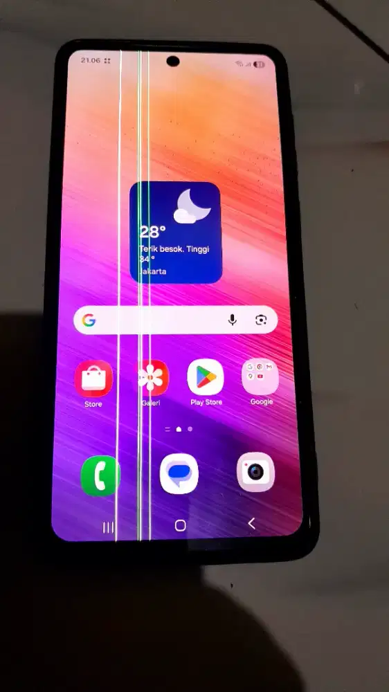 Samsung a73 minus layar grennline dan light saber
