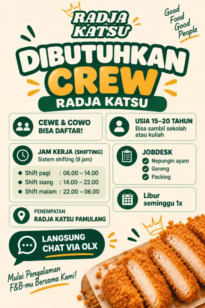 Loker crew katsu
