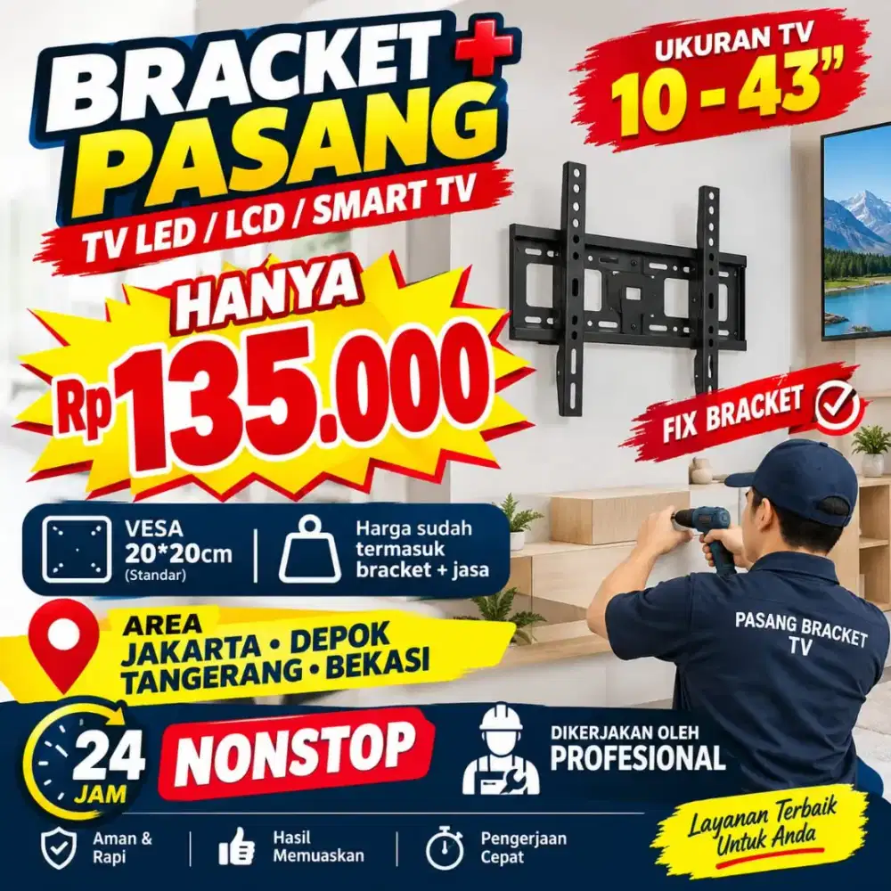 Bracket TV dan Jasa Pasang Bracket TV untuk harga bisa langsung chat