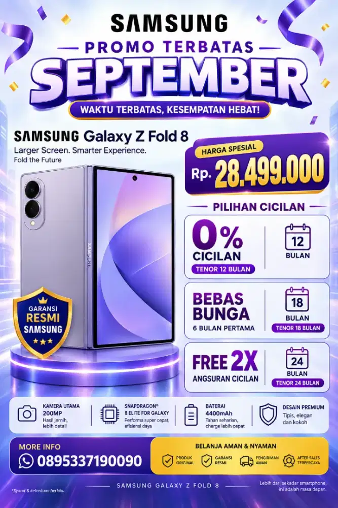 Samsung zfold 8 kredit murah
