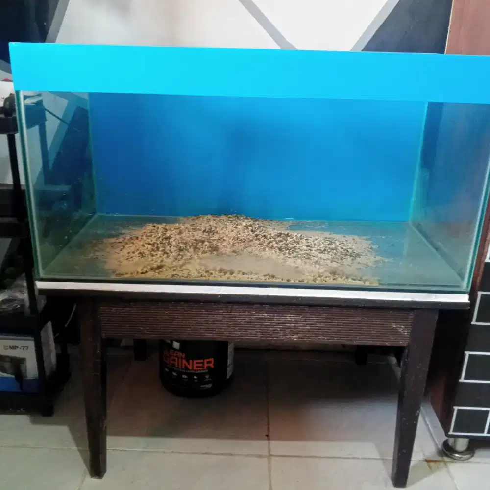 Aquarium 804040 + meja + mesin aquarium