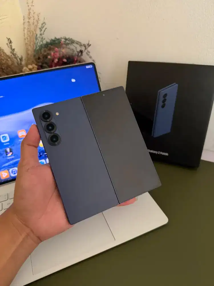 Samsung z fold 6 blue 512gb fullset resmi mulus