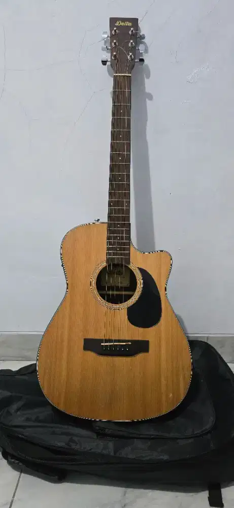 Dijual gitar akustik elektrik 99% masih bagus dan mulus