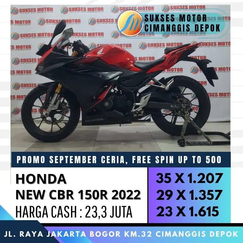 HONDA NEW CBR 150R 2022 MULUS CASH KREDIT PROMO CASHBACK 300