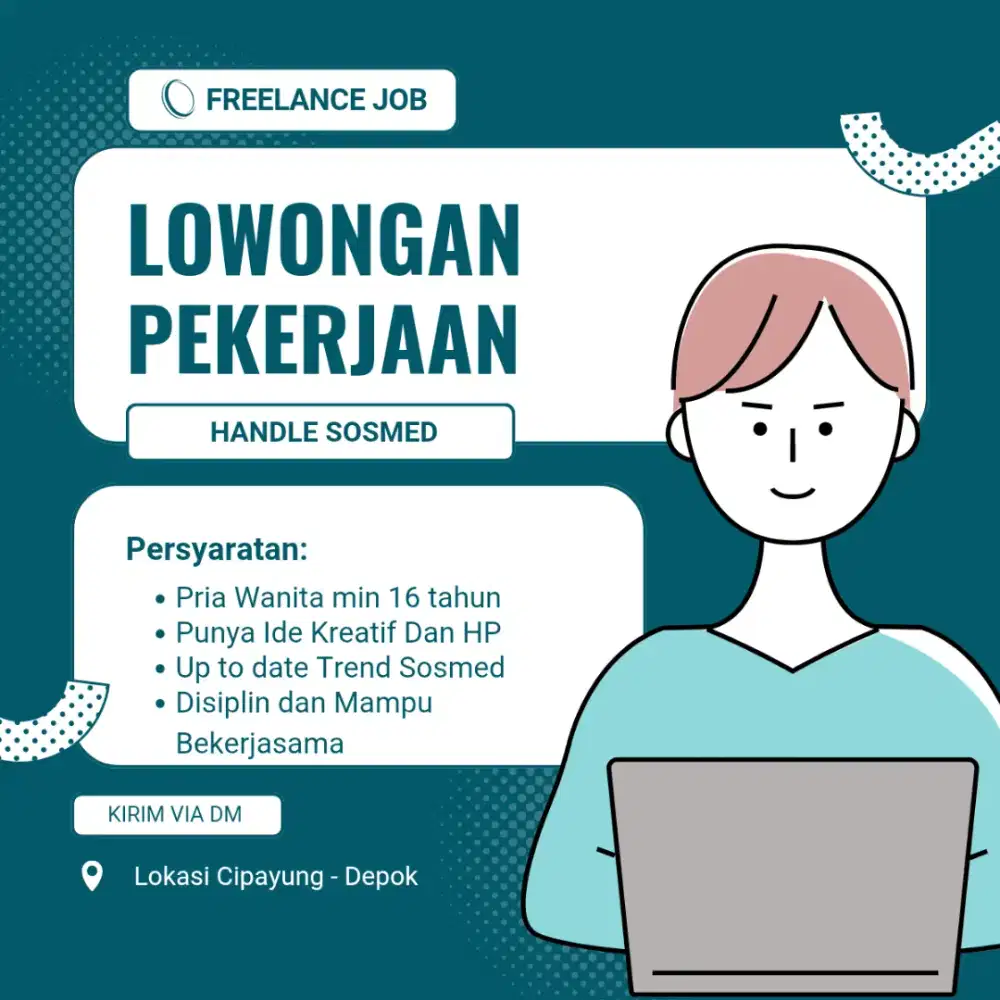 Dicari Tenaga Freelance Kelola Sosmed