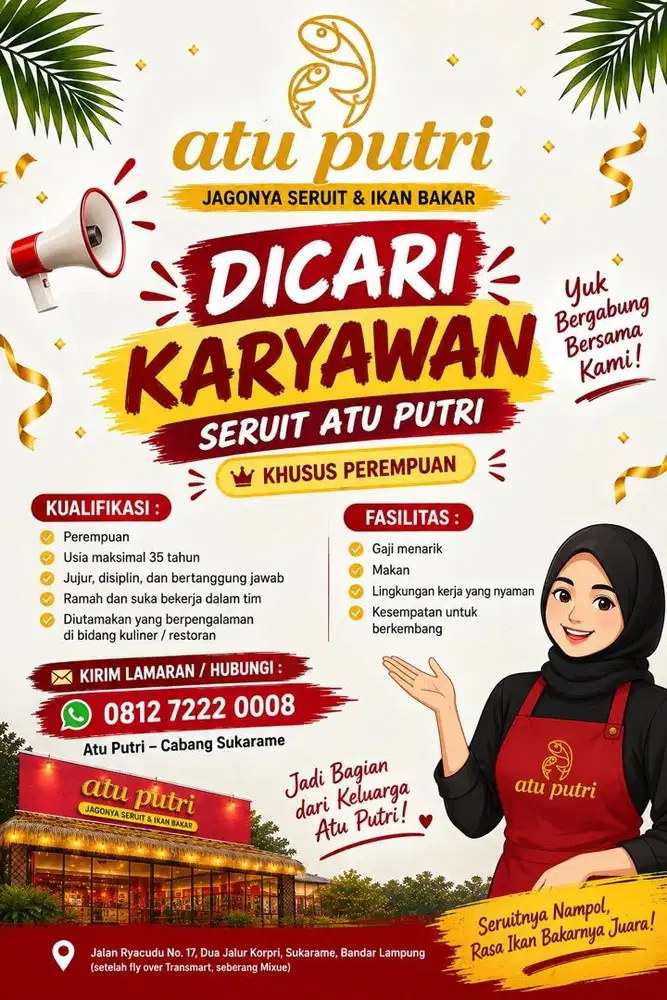 Loker Karyawan Seruit Atu Putri