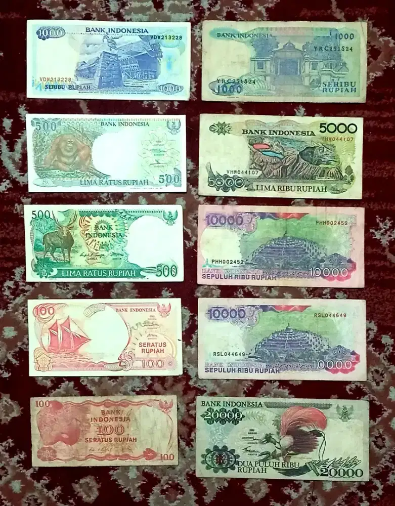 Uang Kertas Lama Kuno Asli