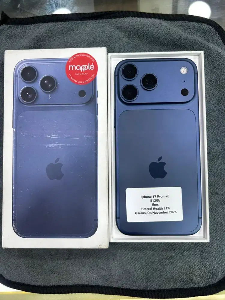 Iphone 17 Promax 512Gb Ibox Deep Blue Garansi On Maret 2027 Fullset