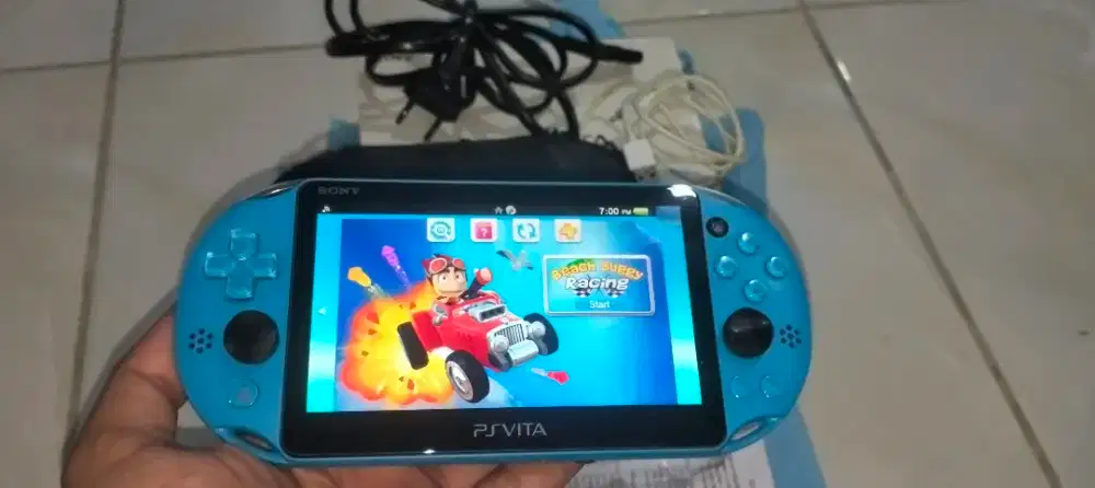PS Vita Slim Aqua Blue Fullset Fullgames