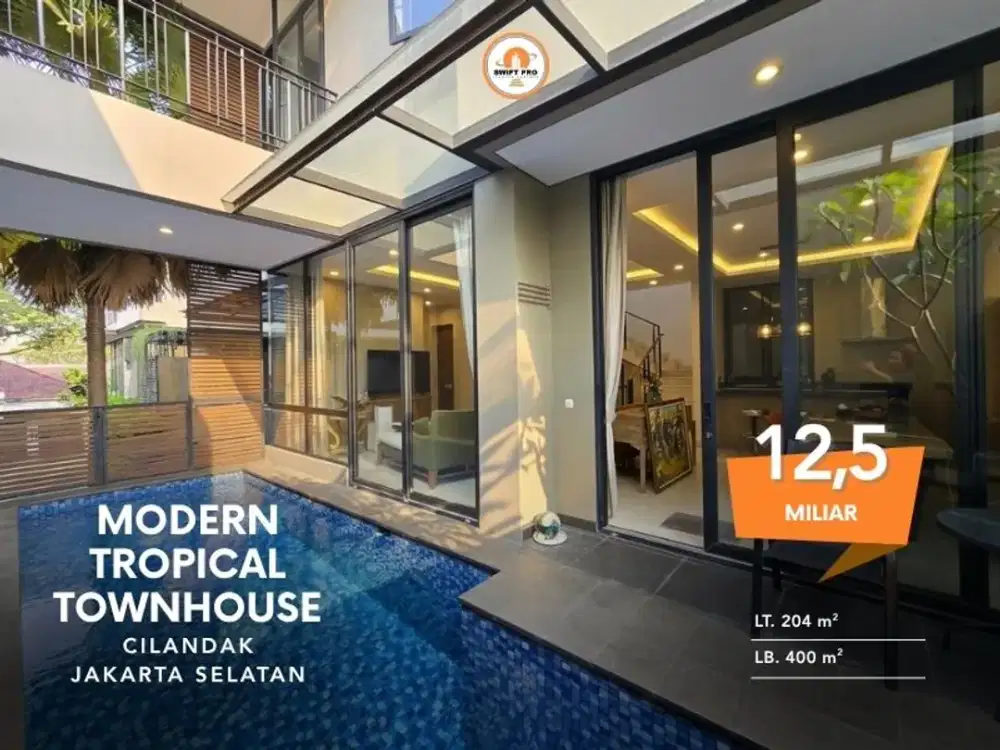 Dijual Rumah Tropical Townhouse Cilandak SHM Siap Huni