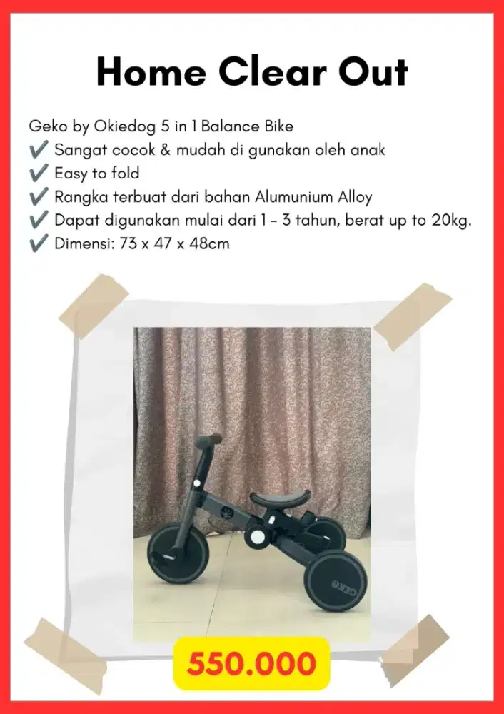 Balance Bike Geko by Okiedog
