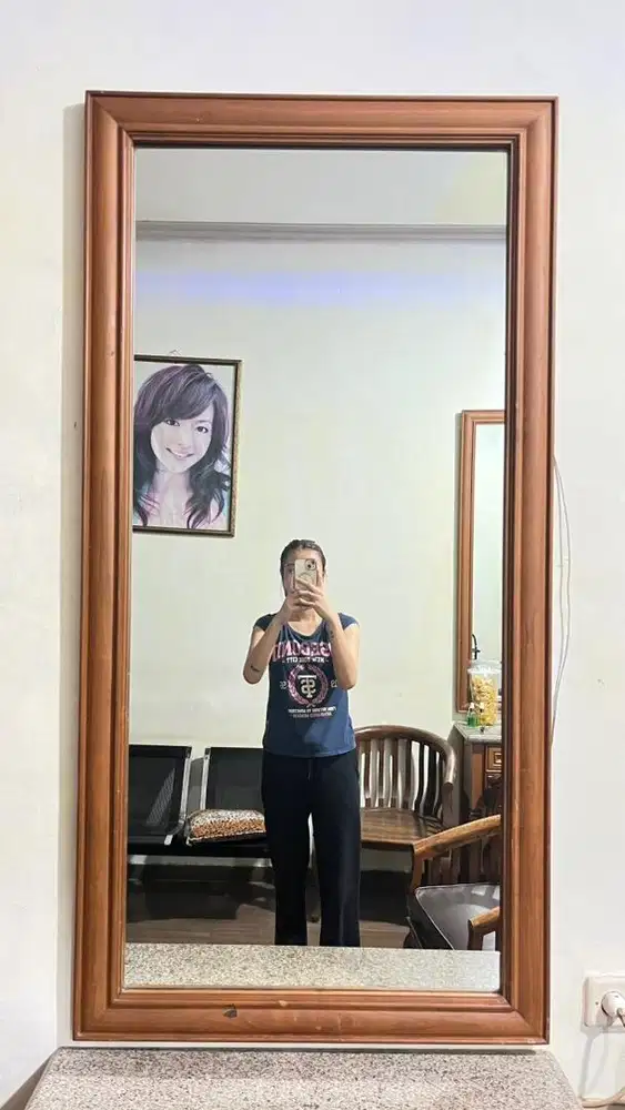 KACA KAYU JATI BESAR