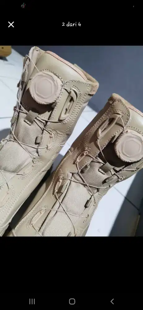 JUAL SEPATU TACTICAL TALI PUTAR SIZE 44 BARU 1 KALI PAKAI + BOX