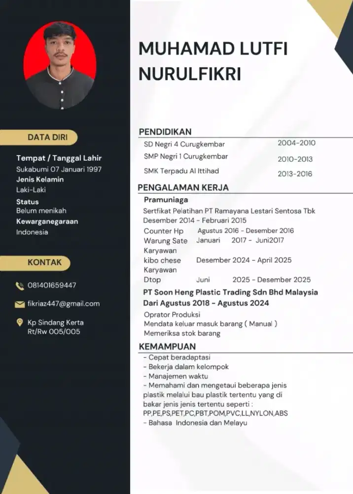 Mohon info loker nya bapak ibu