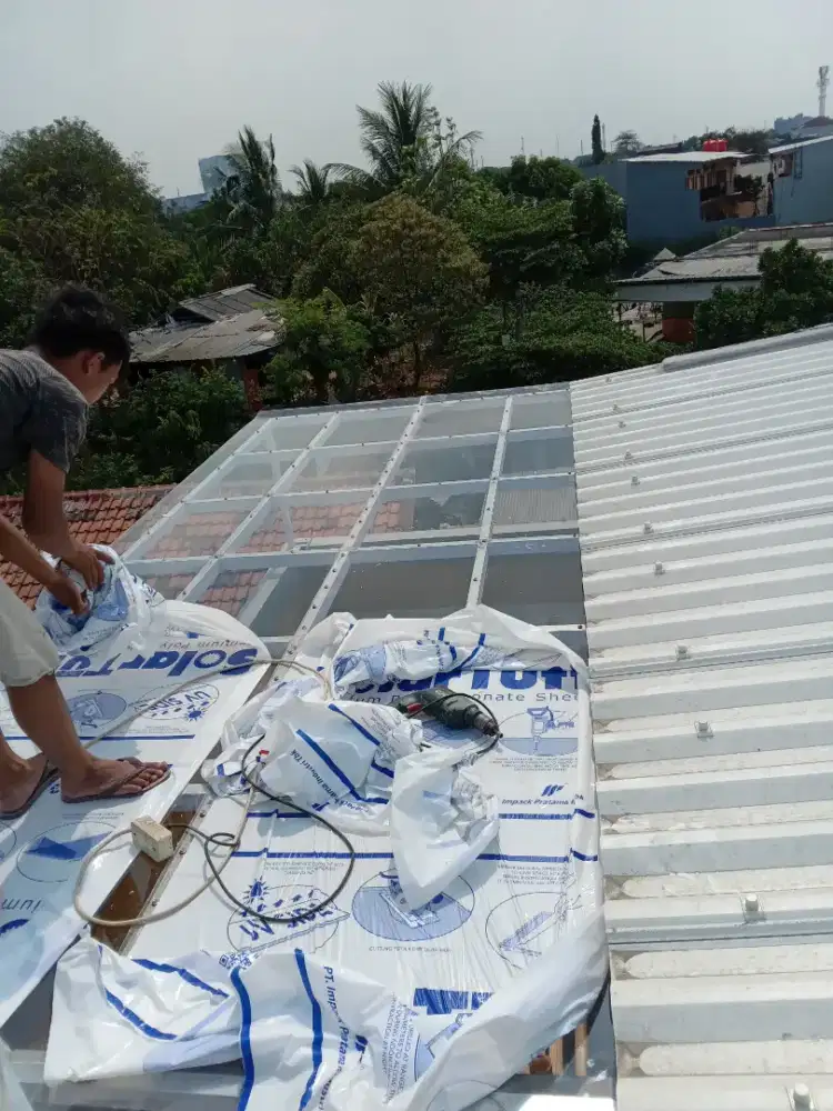 Kanopi transparan solarplatt