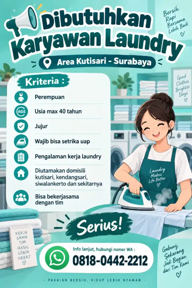 Lowongan Kerja Karyawan Laundry