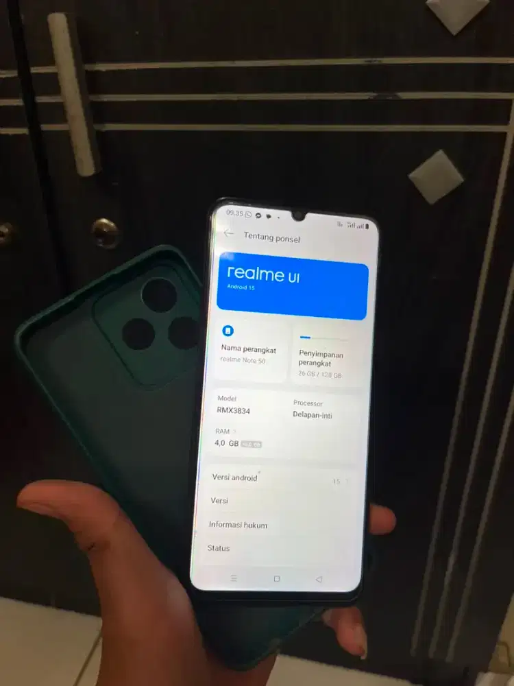 Realme note 50 4/128 ori batng camera depan belakang cekas