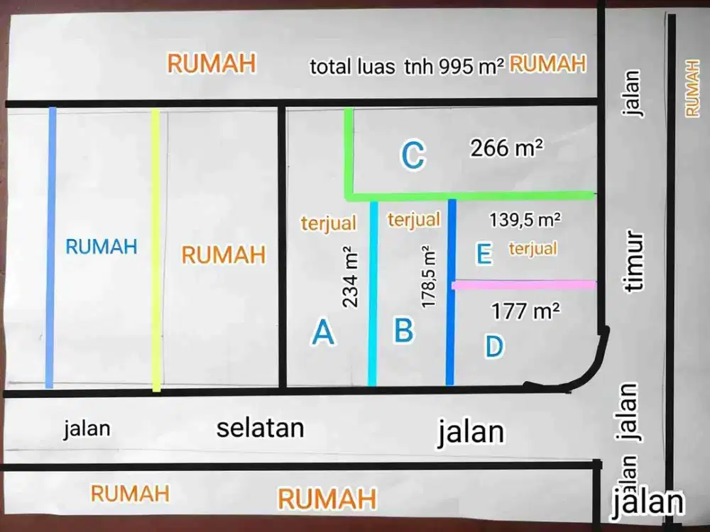 tanah siap bangun.lokasi dalam perumahan billymoon pondok kelapa.kec duren sawit Jakarta Timur