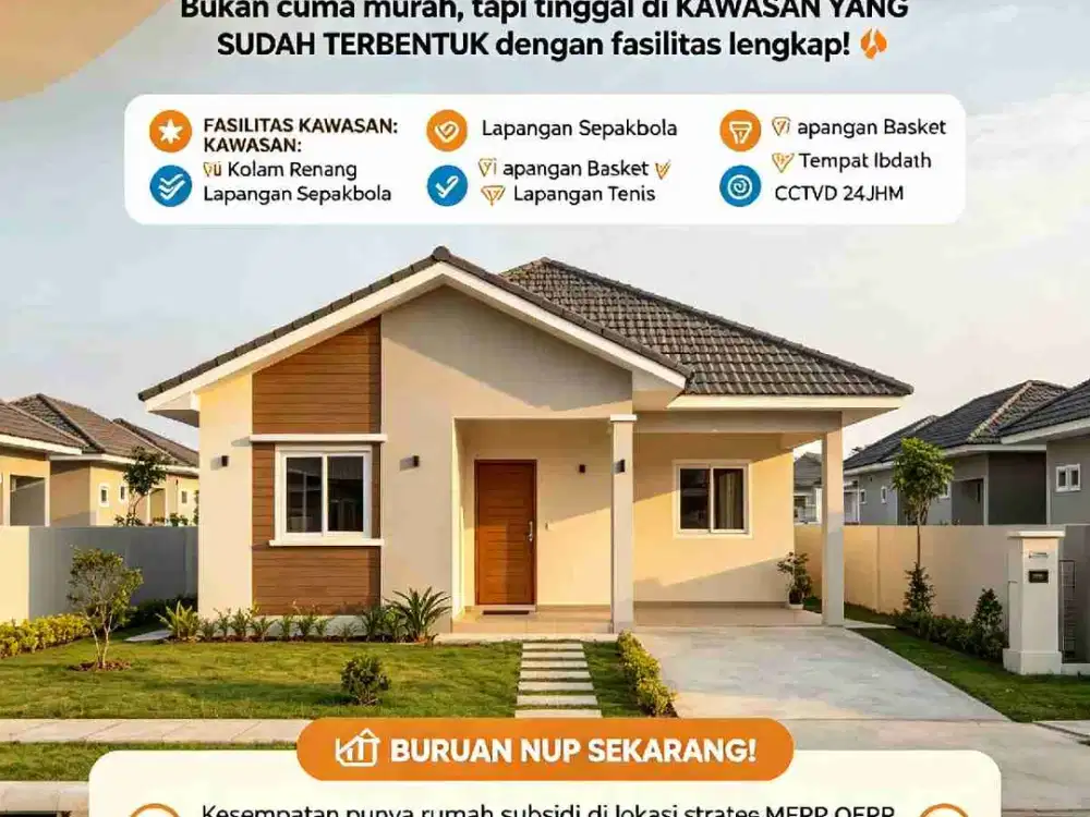 Rumah Subsidi Surabaya angsuran mulai 1jt-an Strategis dkt MERR OERR