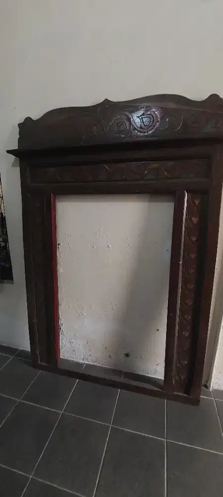 jual Pigura kayu jati tua antik bekas preloved