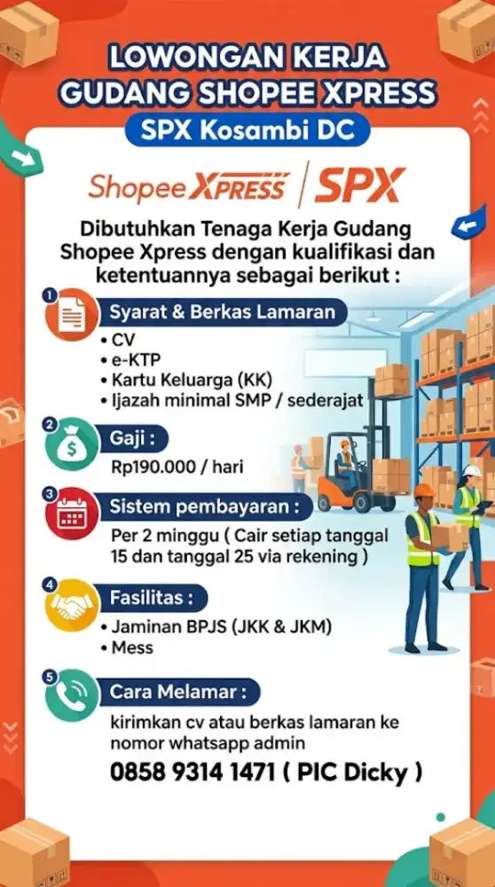 Lowongan Kerja Gudang Shopee Kosambi DC