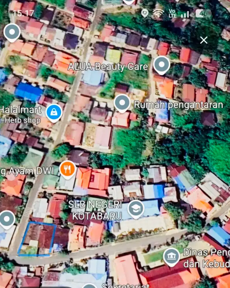 Dijual 2 kapling tanah & bangunan diatasnya - LOKASI STRATEGIS