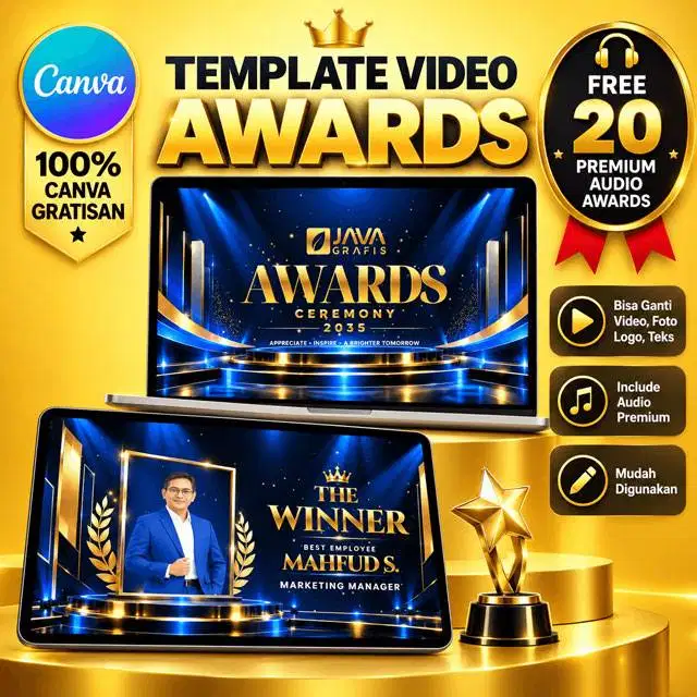 Template Canva Video Awards Nominasi Penghargaan